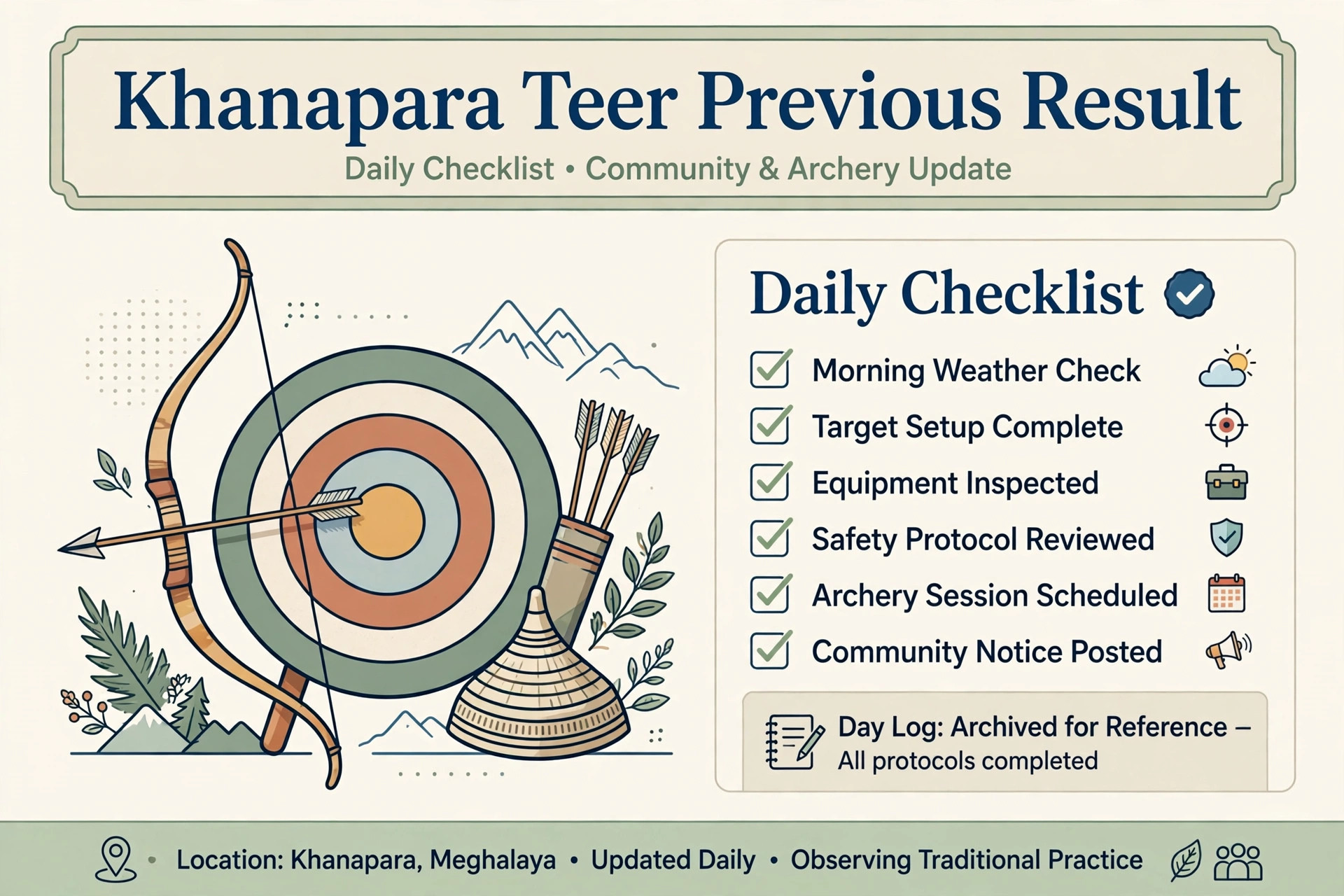 Daily routine for tracking Khanapara Teer previous result records