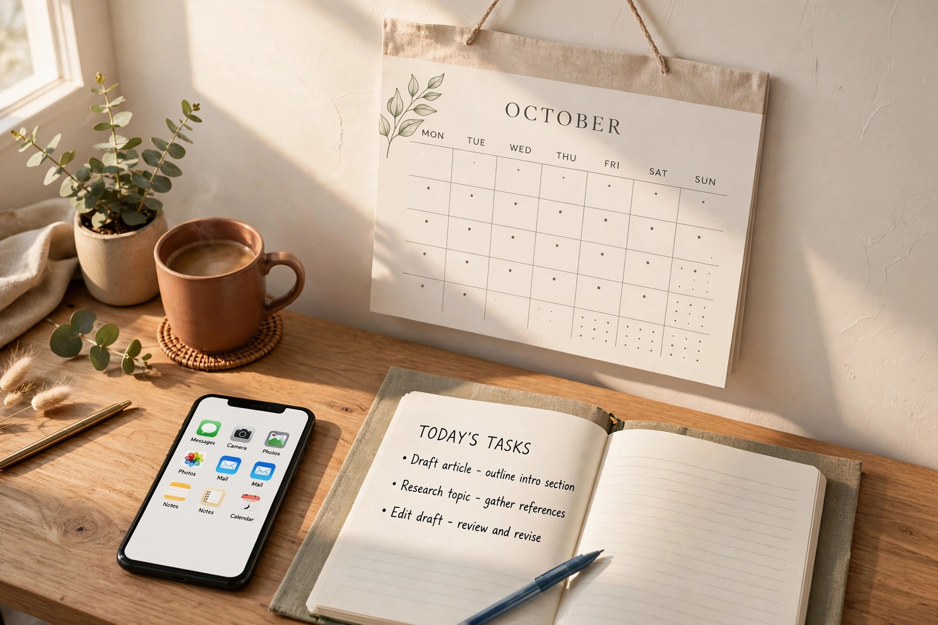 Morning scene with a calendar and phone showing preparation for the Jowai Ladrymbai teer result day