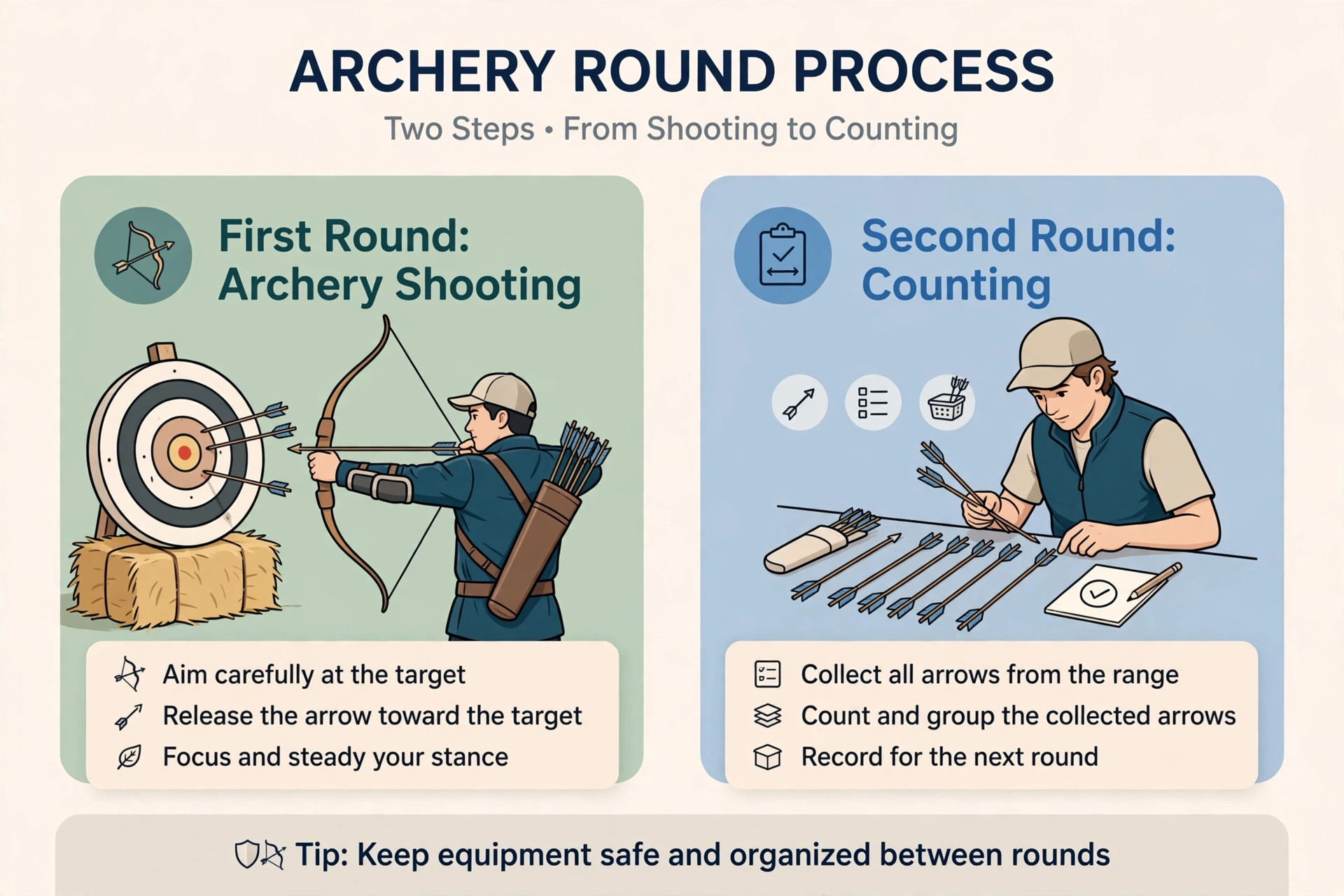 Infographic explaining Shillong Teer first round and second round format